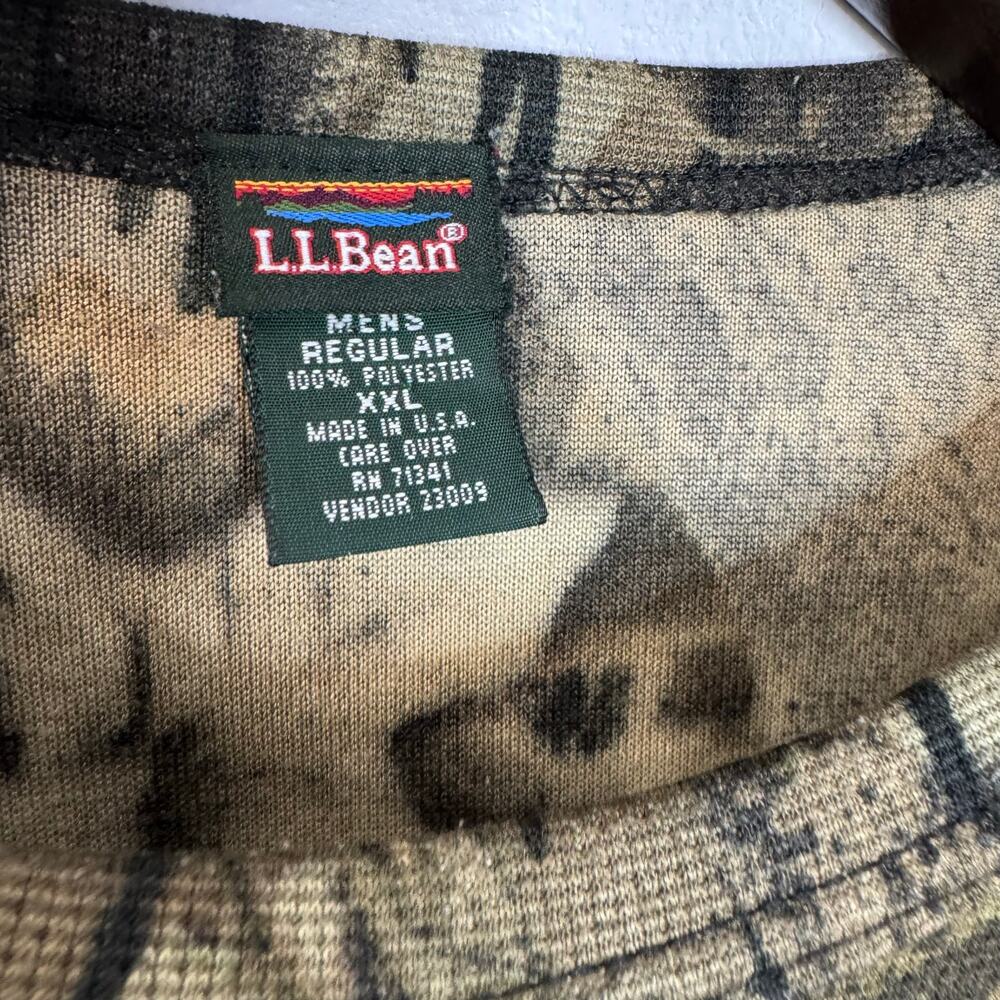 L.L.Bean Men's Base Layer Crew Top Camo Print Hunting Outdoor Men's XXL - Picture 5 of 10